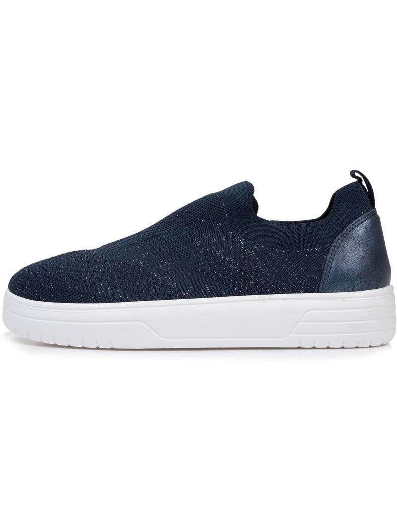 Zapatillas deportivas slip-on, suela de plataforma, cómoda, flexible y ligera Azul marino - Kiabi