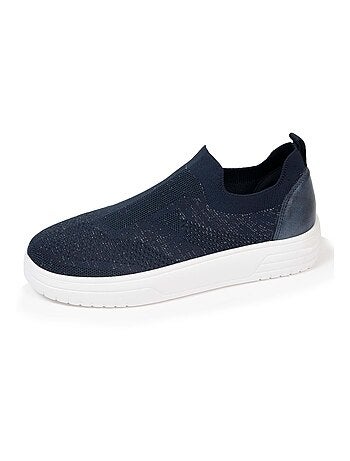Zapatillas deportivas slip-on, suela de plataforma, cómoda, flexible y ligera Isotoner