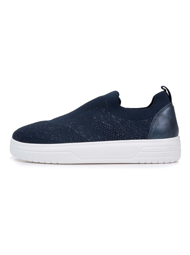 Zapatillas deportivas slip-on, suela de plataforma, cómoda, flexible y ligera  Isotoner Azul marino - Kiabi
