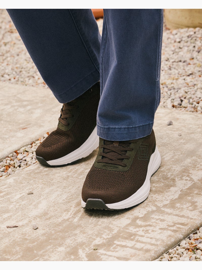 Zapatillas deportivas suela de espuma everywear con memoria de forma Caqui - Kiabi