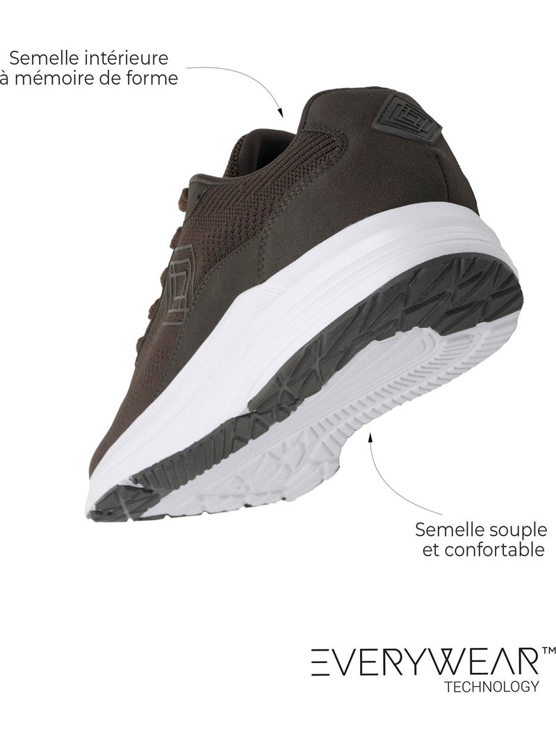 Zapatillas deportivas suela de espuma everywear con memoria de forma  isotoner Caqui - Kiabi