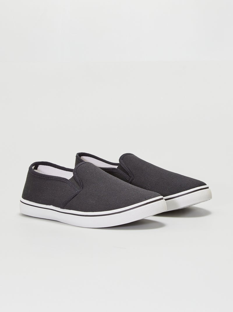 Zapatillas deportivas tipo 'slip-on' negro - Kiabi