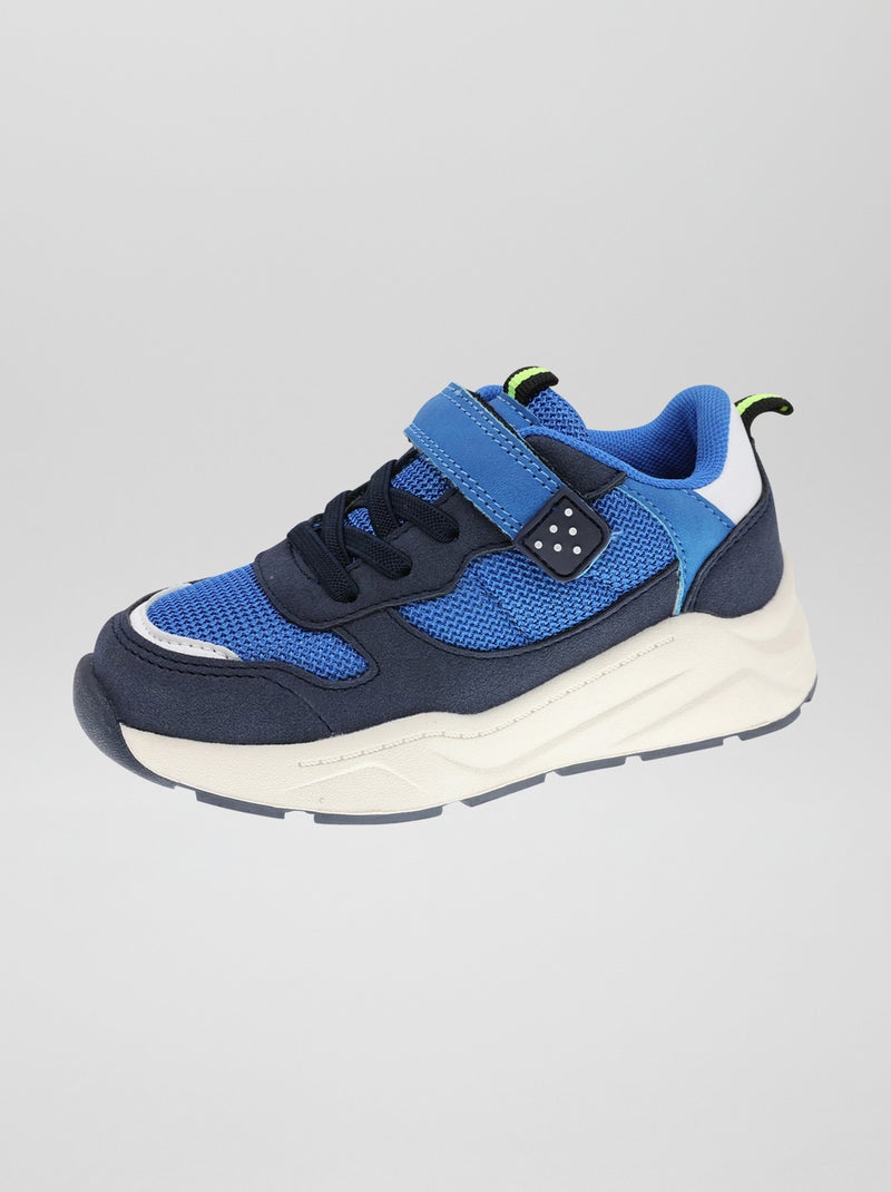 Zapatillas deportivas tricolores AZUL - Kiabi