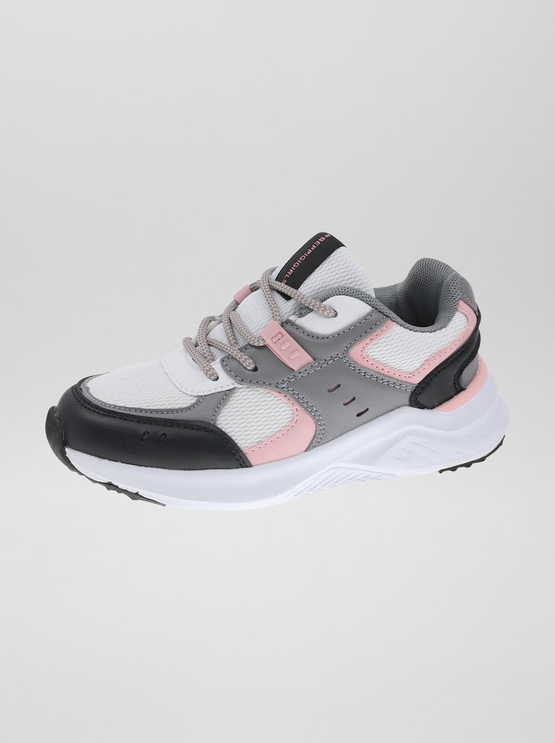 Zapatillas deportivas tricolores GRIS - Kiabi
