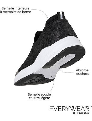 Zapatillas deportivas zapatillas sin cordones, flexibles y ligeras, con cordones isotoner