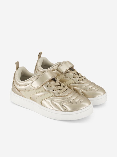 Zapatillas doradas con velcro - Kiabi