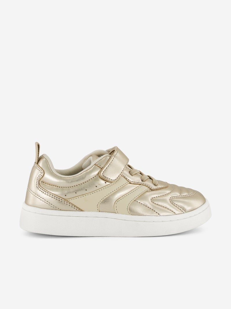 Zapatillas doradas con velcro Amarillo - Kiabi