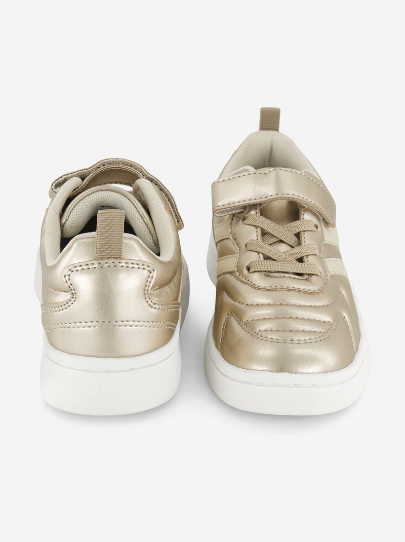 Zapatillas doradas con velcro Amarillo - Kiabi