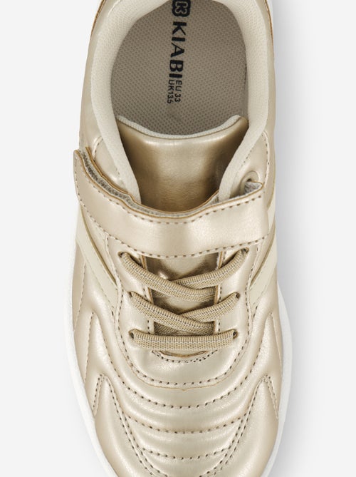 Zapatillas doradas con velcro - Kiabi