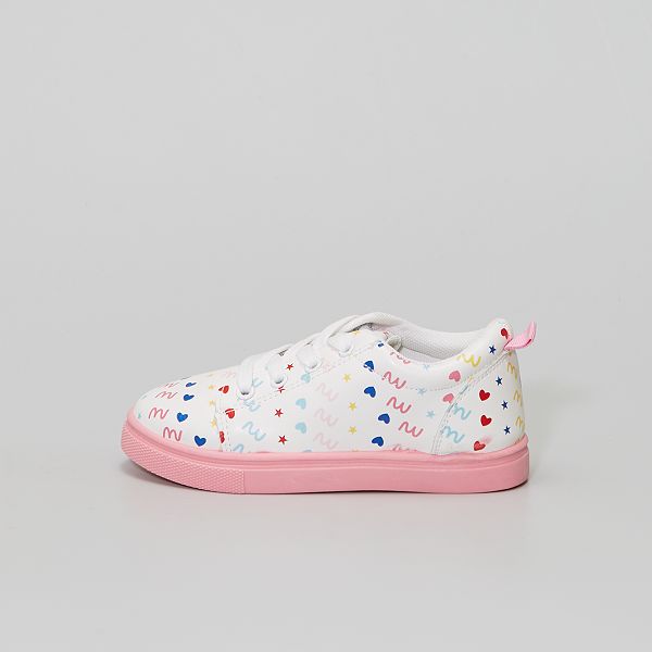 Zapatillas estampadas Niña 3-12 años - blanco - Kiabi - 18,00€