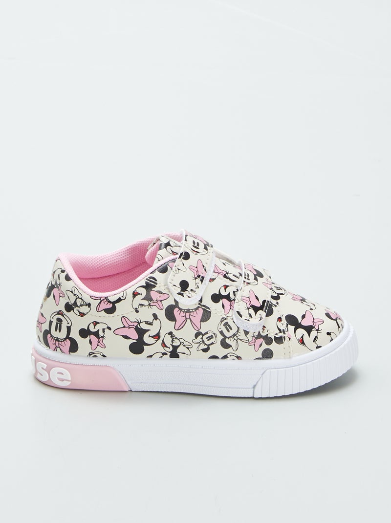 Zapatillas estampadas 'Minnie' con velcro BLANCO - Kiabi