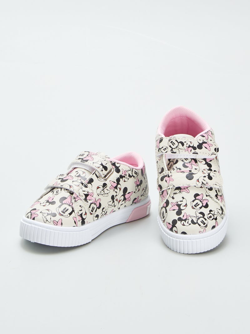 Zapatillas estampadas 'Minnie' con velcro BLANCO - Kiabi