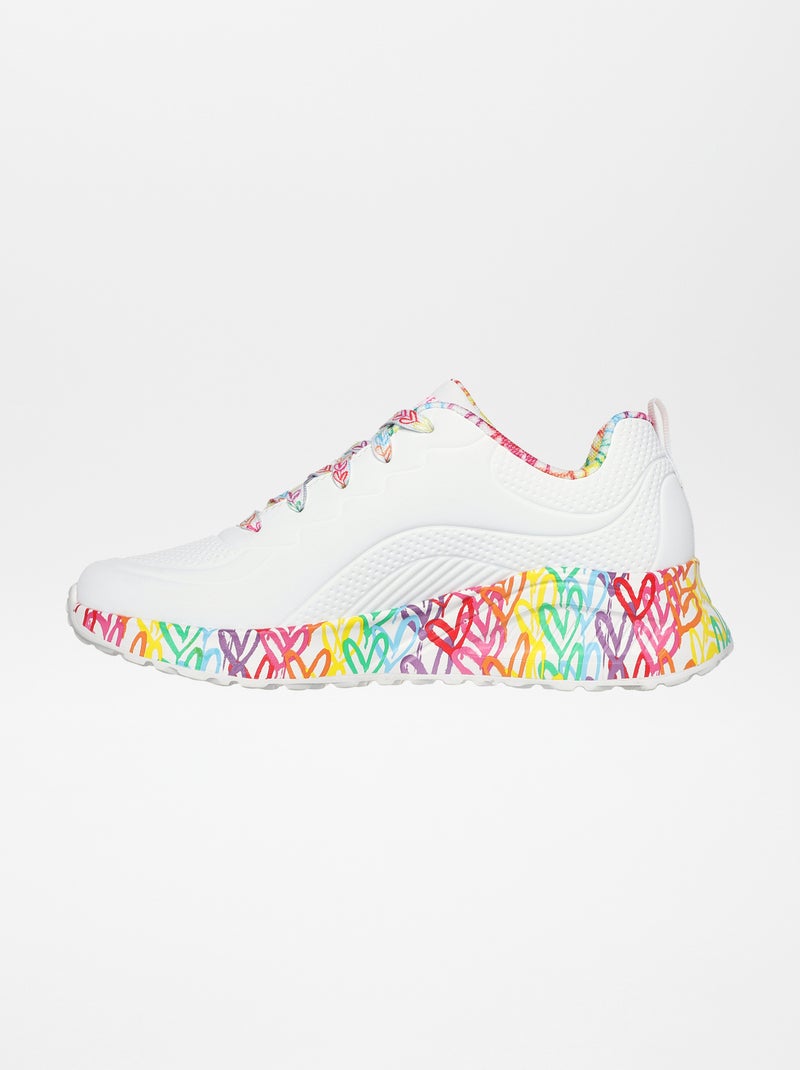 Zapatillas estampado 'corazón' 'Skechers' blanco - Kiabi