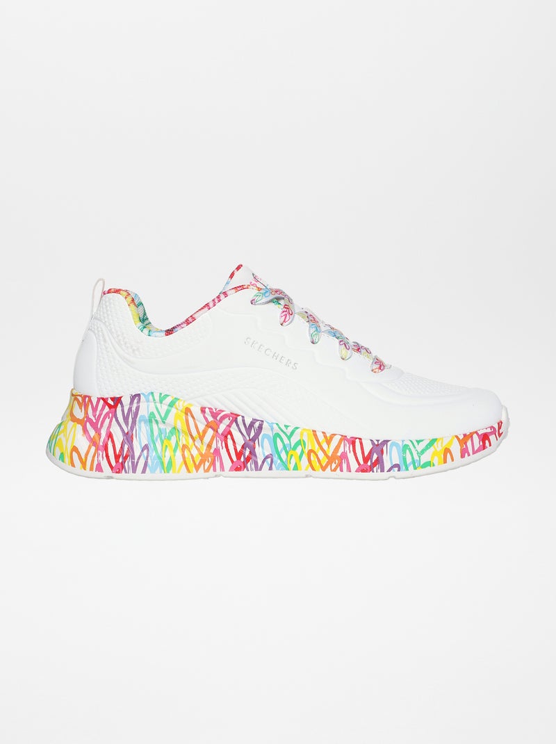 Zapatillas estampado 'corazón' 'Skechers' blanco - Kiabi
