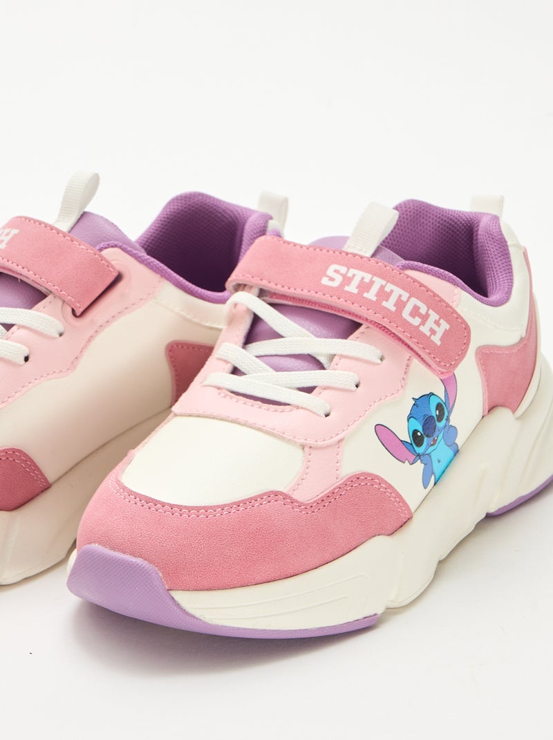Zapatillas estilo running 'Stitch' Blanco - Kiabi