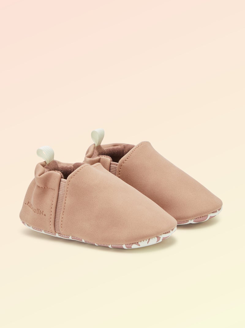 Zapatillas flexibles con elásticos motricidad 1 Kitchoun Rosa - Kiabi