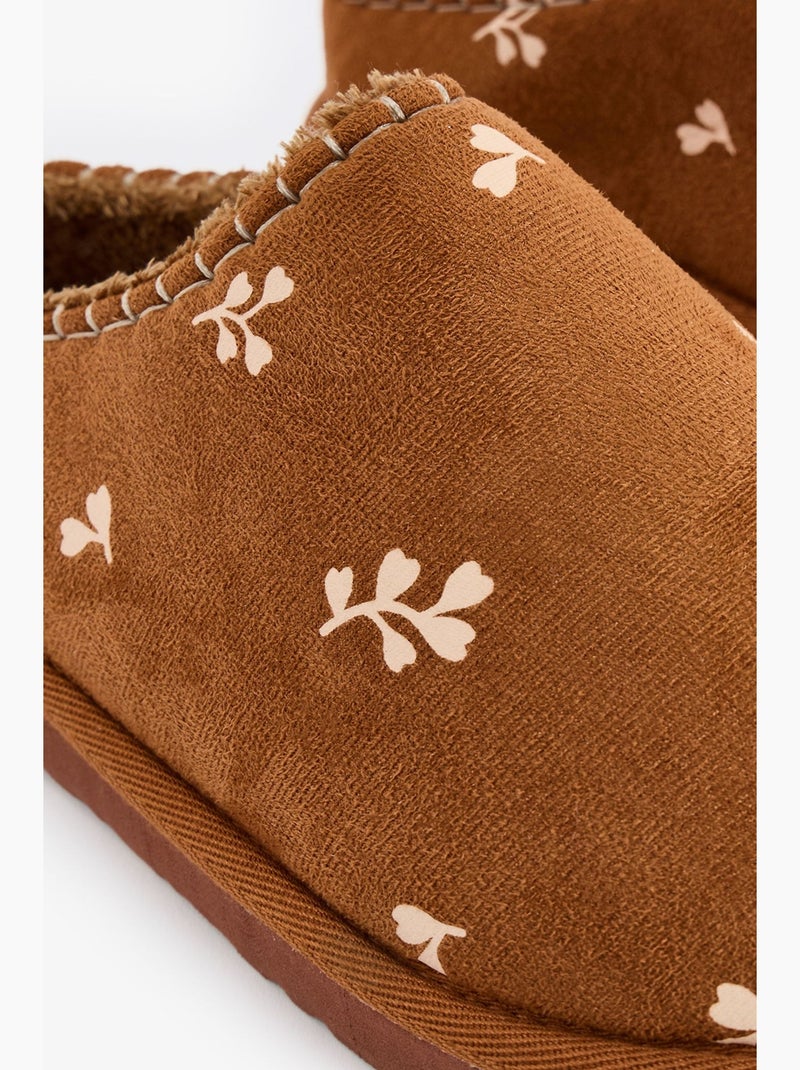 Zapatillas florales daisy penti Camel - Kiabi