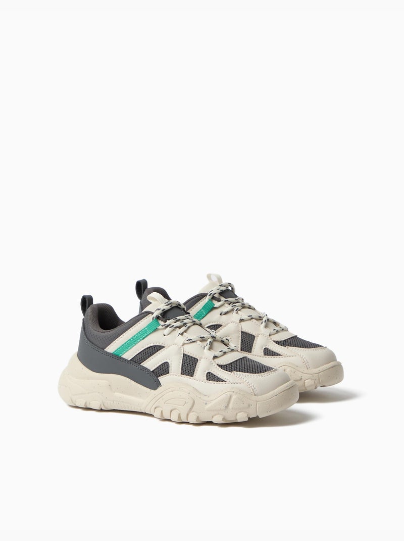 Zapatillas gruesas, mo fashion Gris - Kiabi