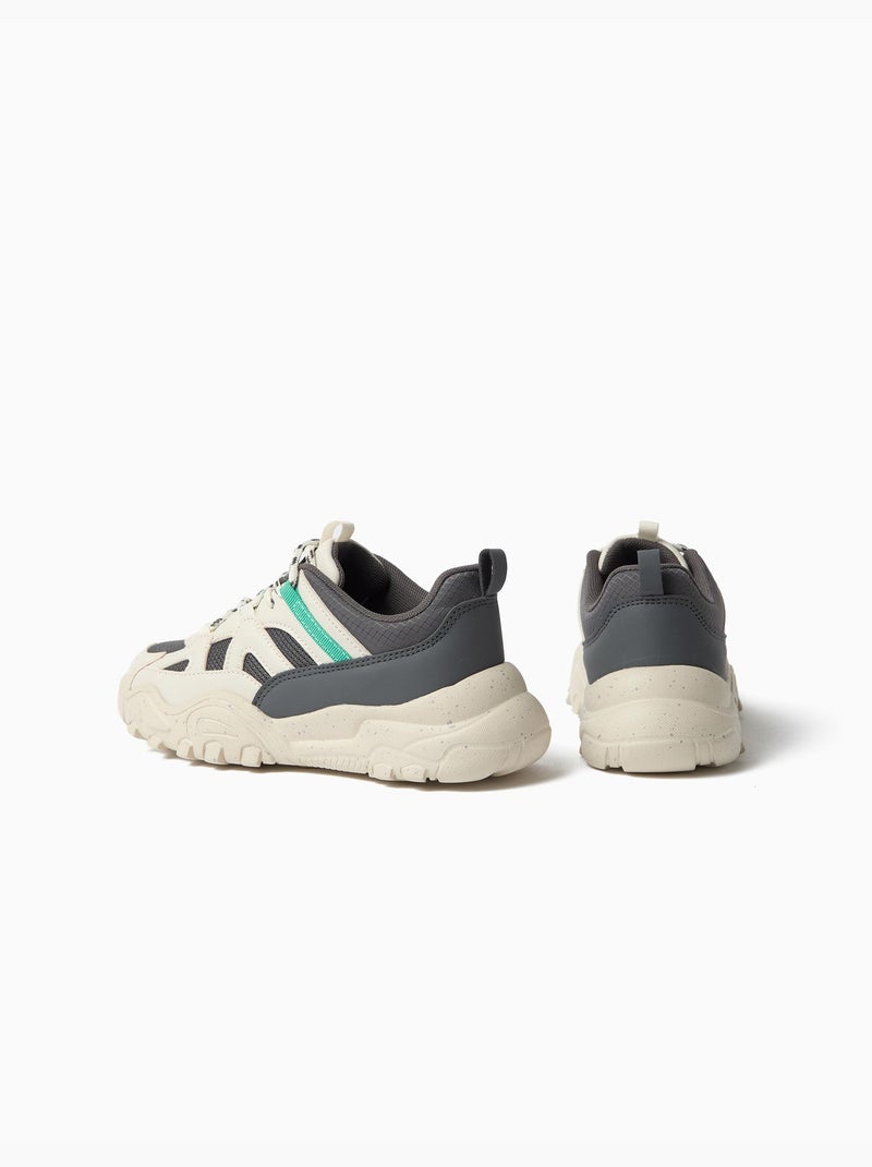 Zapatillas gruesas, mo fashion Gris - Kiabi