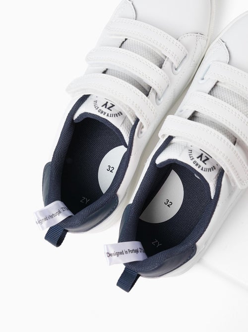 Zapatillas infantiles 'zy 1996', blanco/azul oscuro - Kiabi