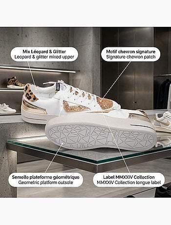 Zapatillas Leopardo Glitter Mujer Plataforma MMXXIV OZABI