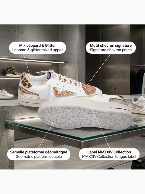 Zapatillas Leopardo Glitter Mujer Plataforma MMXXIV OZABI - Kiabi Zapatillas Leopardo Glitter Mujer Plataforma MMXXIV OZABI - Kiabi