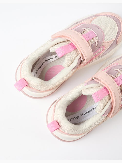 Zapatillas ligeras, en piel sintética, mezcladas - Kiabi