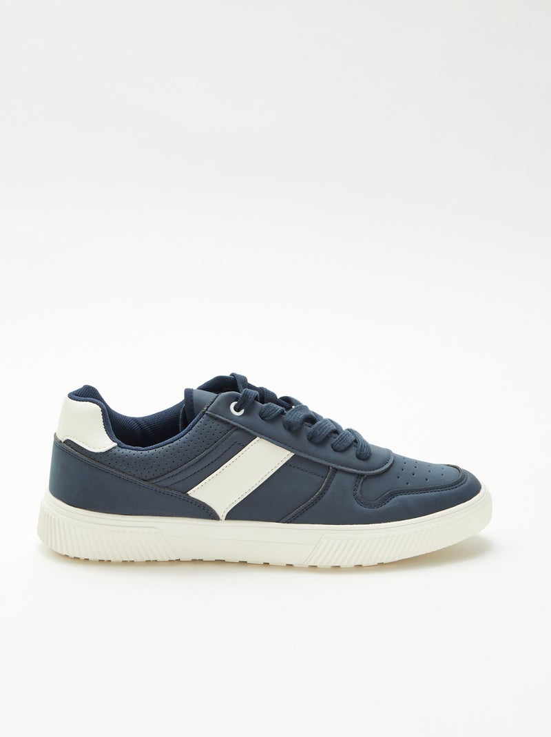 Zapatillas lisas con cordones Azul - Kiabi