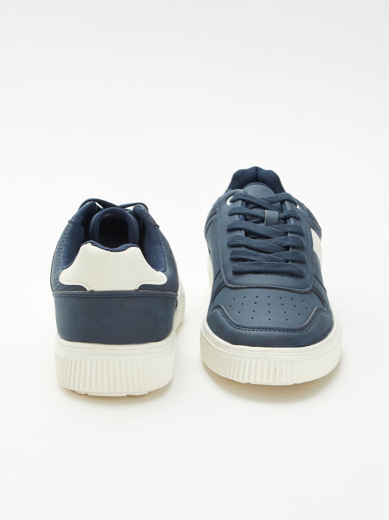Zapatillas lisas con cordones Azul - Kiabi