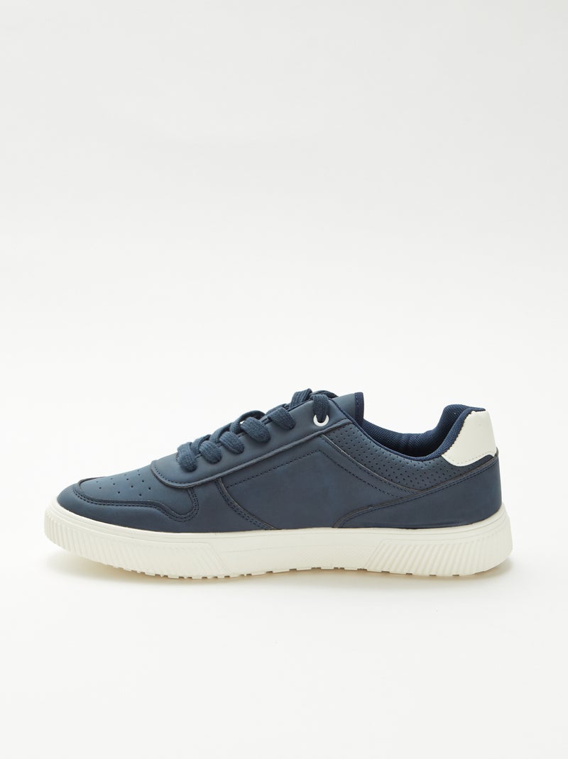 Zapatillas lisas con cordones Azul - Kiabi