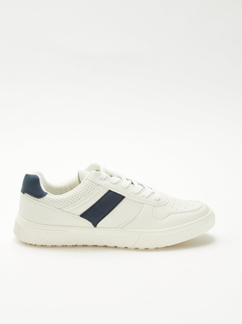 Zapatillas lisas con cordones Blanco - Kiabi