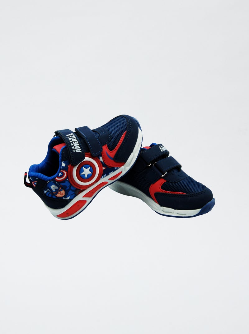 Zapatillas luminosas 'Capitán América' 'Marvel' AZUL - Kiabi