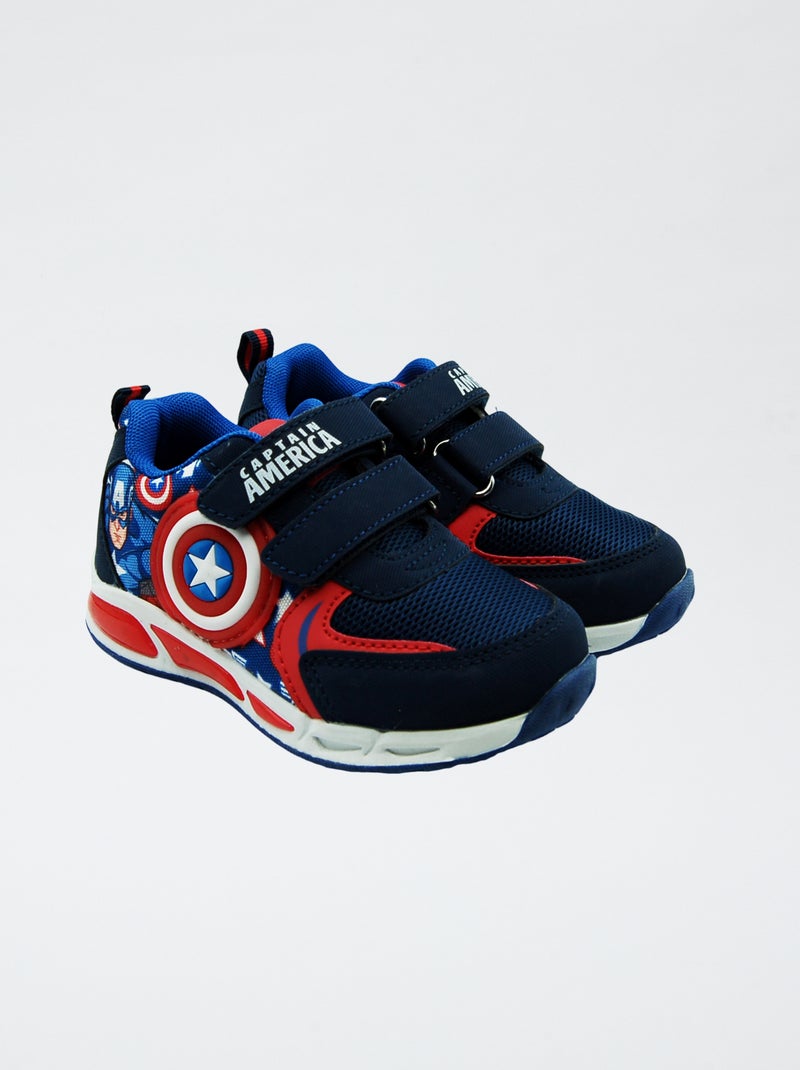 Zapatillas luminosas 'Capitán América' 'Marvel' AZUL - Kiabi