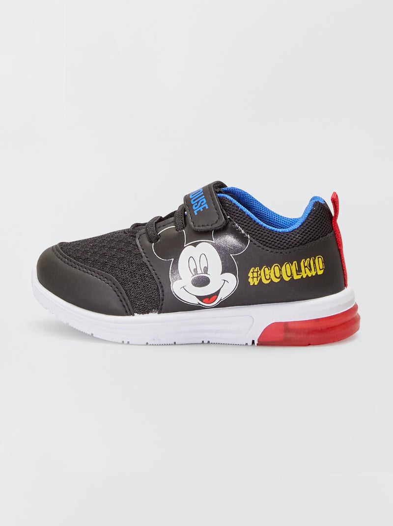 Zapatillas luminosas con velcro 'Mickey' NEGRO - Kiabi