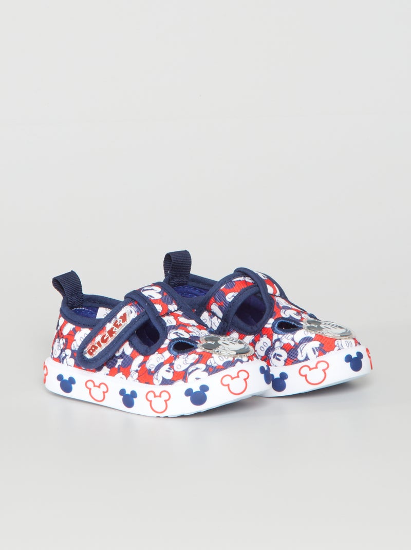 Zapatillas 'Mickey' con velcro azul - Kiabi