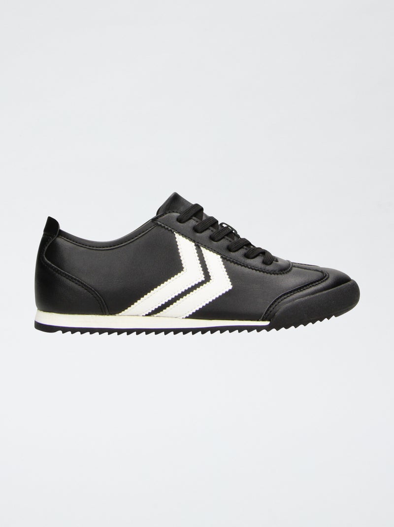 Zapatillas minimalistas de imitación piel Negro - Kiabi