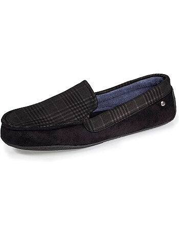 Zapatillas mocasines en ante, suela de goma hombre isotoner