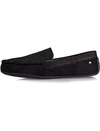 Zapatillas mocasines en ante, suela de goma hombre isotoner