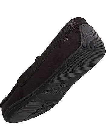 Zapatillas mocasines en ante, suela de goma hombre isotoner