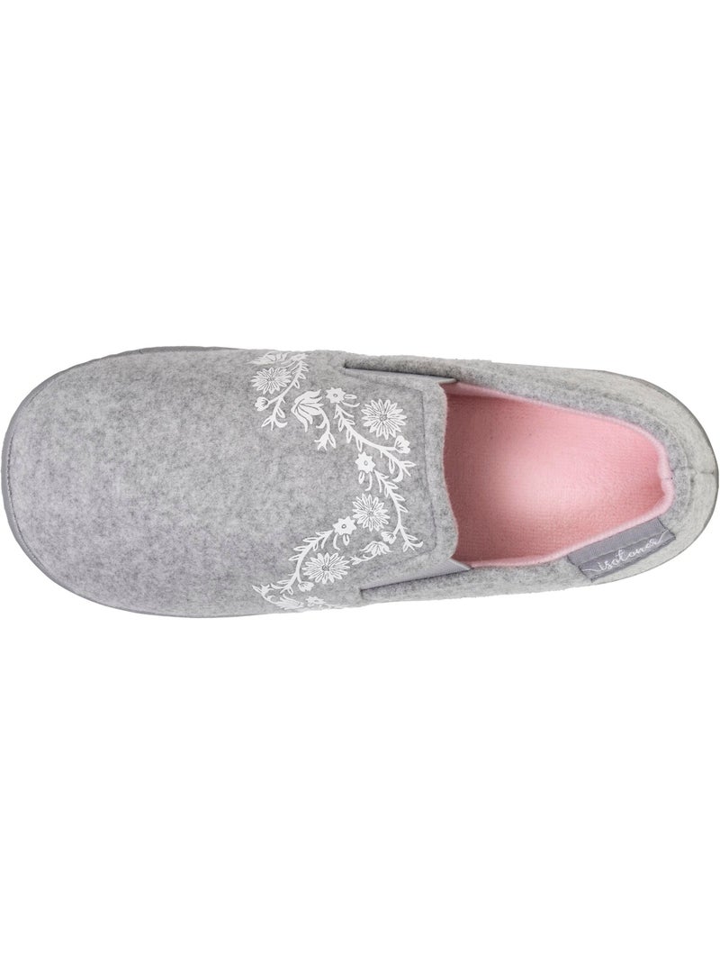 Zapatillas mocasines fácil de poner, suela ergonómica niña Gris jaspeado - Kiabi