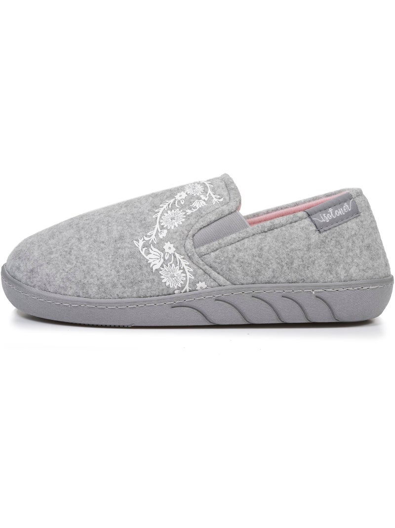 Zapatillas mocasines fácil de poner, suela ergonómica niña Gris jaspeado - Kiabi
