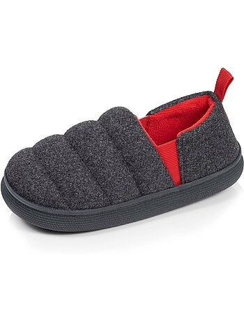 Zapatillas mocasines forro polar jaspeado con suela «bloup» niño isotoner