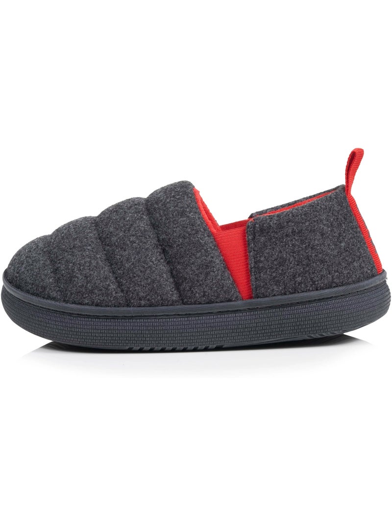 Zapatillas mocasines forro polar jaspeado con suela «bloup» niño isotoner Gris jaspeado - Kiabi