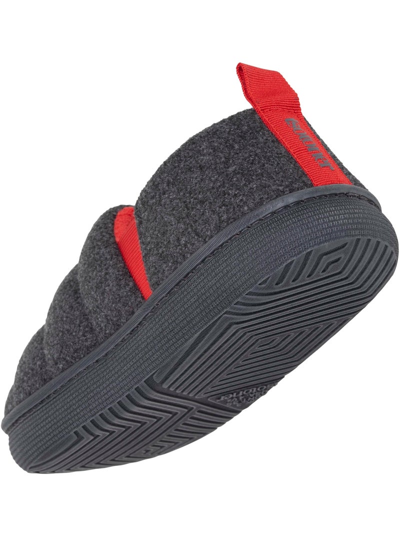 Zapatillas mocasines forro polar jaspeado con suela «bloup» niño isotoner Gris jaspeado - Kiabi