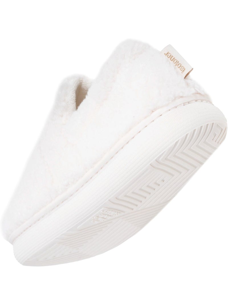 Zapatillas mocasines malla de rizo, suela Bloup Extra Confort niña Isotoner Marfil - Kiabi