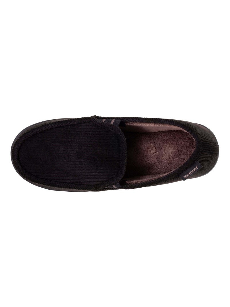 Zapatillas mocasines parte superior de terciopelo y suela hombre Isotoner Negro - Kiabi