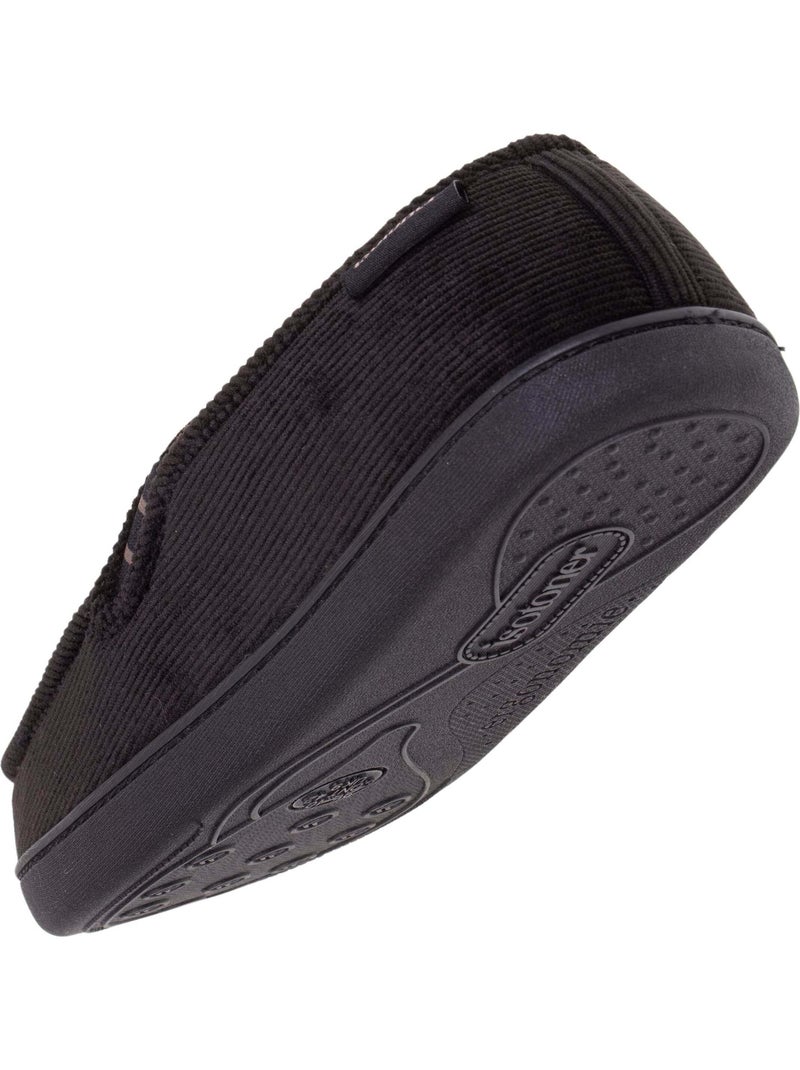 Zapatillas mocasines parte superior de terciopelo y suela hombre Isotoner Negro - Kiabi