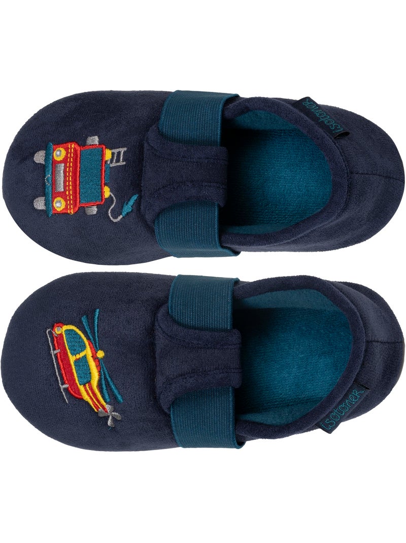 Zapatillas mocasines suela de ante antideslizante niño isotoner Azul marino - Kiabi