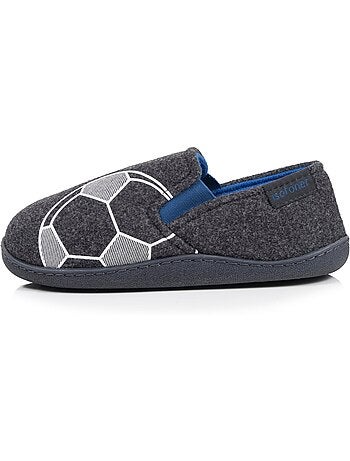 Zapatillas mocasines tejido polar jaspeado, sujeción del pie, niño Isotoner