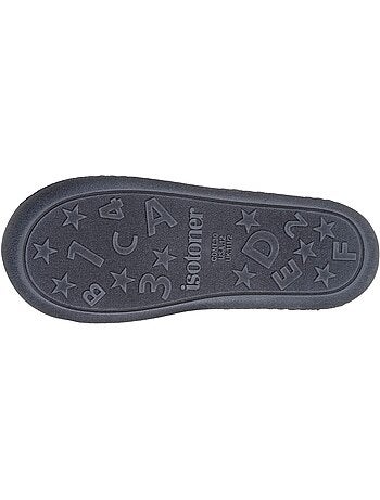 Zapatillas mocasines tejido polar jaspeado, sujeción del pie, niño Isotoner